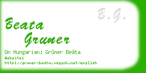 beata gruner business card